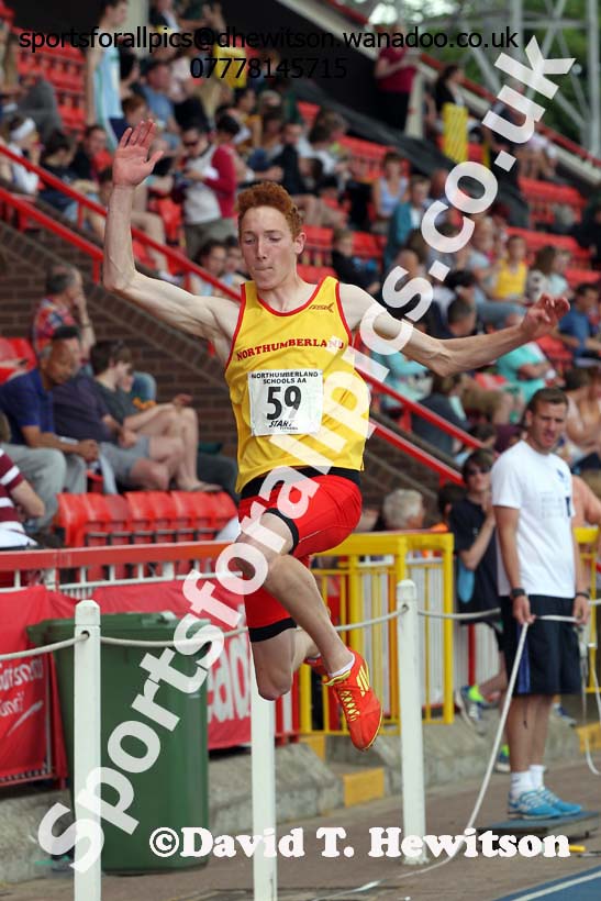 Boys triple jump, Northern Inter-County Schools, Gateshead International Stadum. Photo: David T. Hewitson/Sports for All Pics